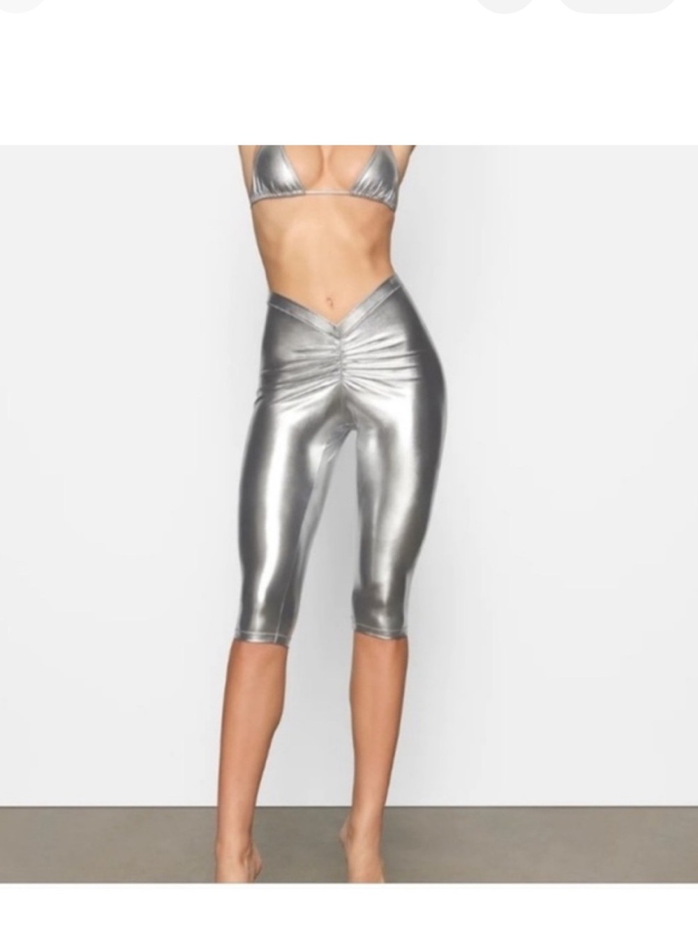 Skims Metallic Swim V Waist Pant Large ✨NWT